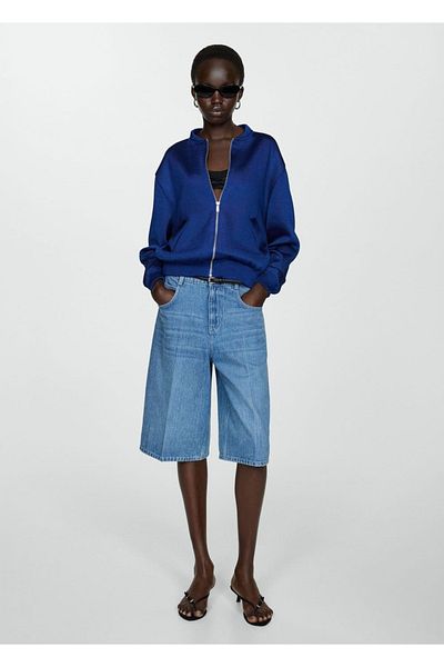 MANGO Woman Jachetă Bomber Knitwear
