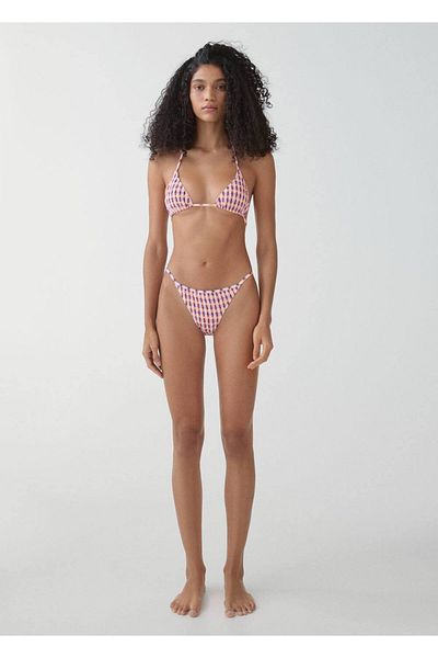 MANGO Woman Gemustertes Bikinioberteil