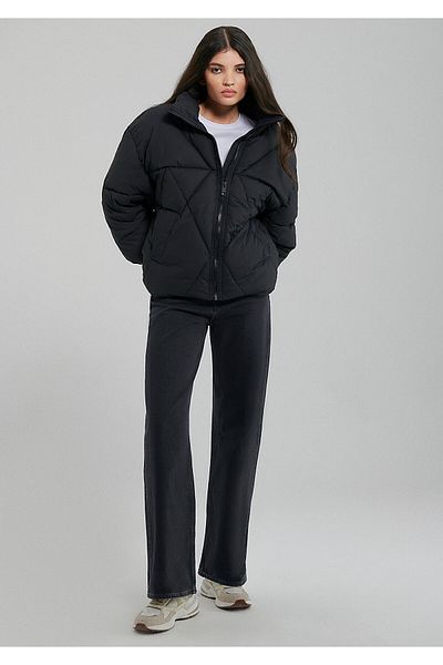 Mavi Stand Collar Quilted Black Puffer Jacket1110325-900