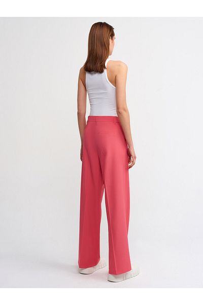 Dilvin 5018 Waist Asymmetrical Long Trousers-red