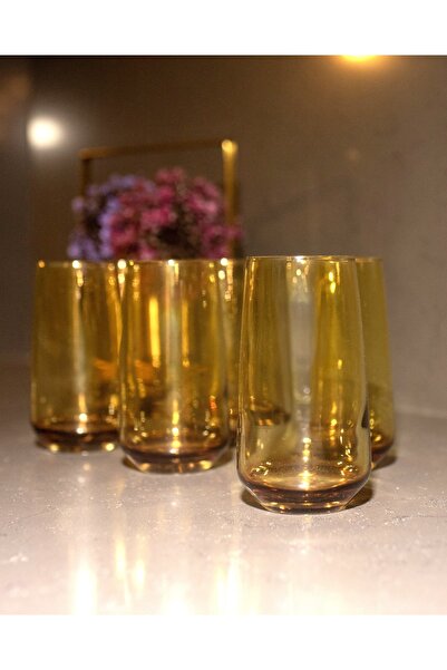 sudeka 6 Parça Renkli Cam Bardak 480cc