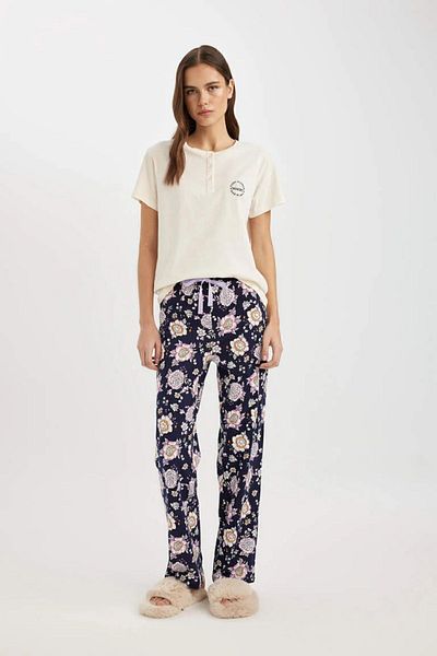 DeFacto Set pijamale cu mânecă scurtă cu imprimeu Be in Love - B6188ax24sp
