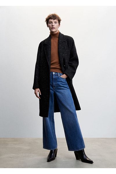 MANGO Woman Melted Double Breasted Coat