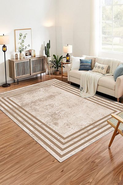 Faiend Digital Printed Non-Slip Based Decorative Living Room and Kitchen Rug - Washable (8)