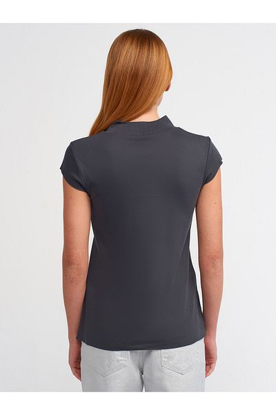 Dilvin 30581 Cotton T-shirt-Anthracite
