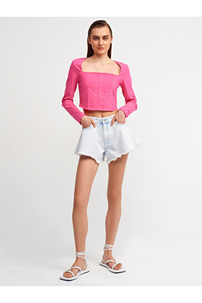 Dilvin 50138 Τετράγωνος γιακάς Χαμηλό παντελόνι Ball-Candy