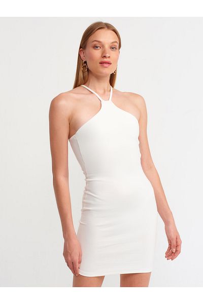 Dilvin 90377 Rochie Mini-ecru