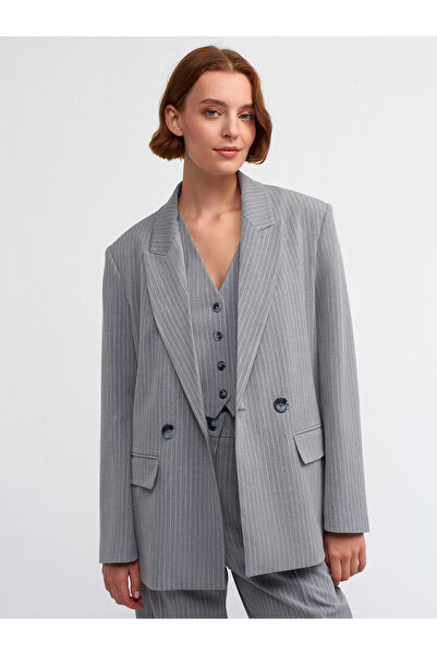 Dilvin 60713 Blazer Ceket-gri