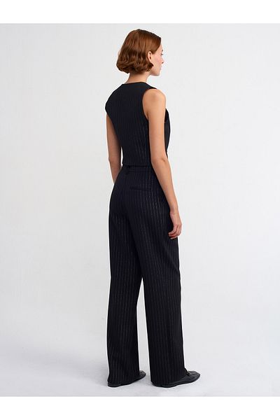 Dilvin 71190 High Waist Long Trousers-black
