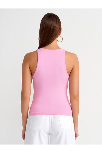 Dilvin Μπλουζάκι 3694 Model Halter Neck Ανοιχτό ροζ