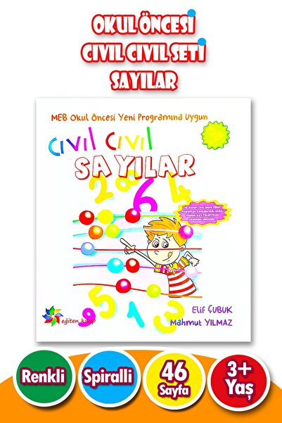 Harika Çocuk Yayınları 3 - 6 Yaş Okul Öncesi Cıvıl Cıvıl Seti Sayılar - Çıkar...
