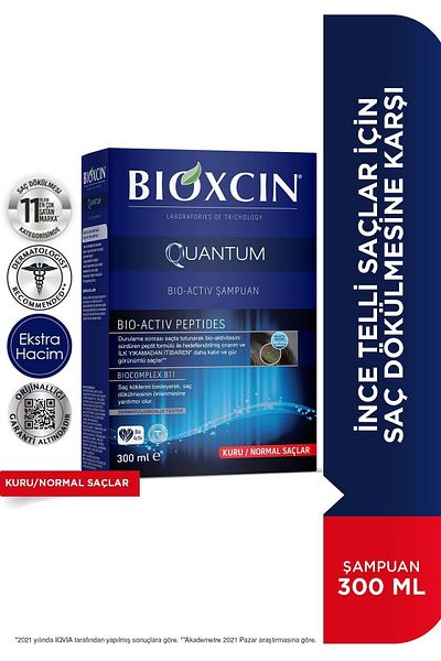 Bioxcin 300ml Quantum Shampoo Pack of 4 - for Normal and Dry Hair
