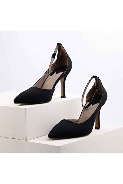 RUXENE Vita Затворени обувки с остри върхове, 9 см тънък ток и ремъци - Обувк...