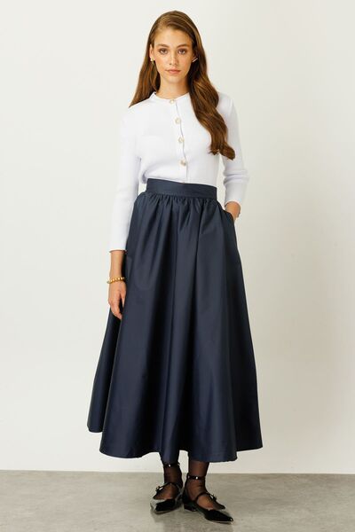 Hooopstore BALLOON SKIRT - DARK BLUE