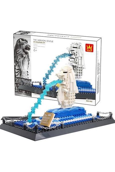 Wange 503 Pieces Merlion Statue - Singapore 4218 Model Merlion Statue