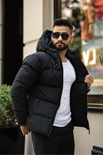 DOXGER Iceberg Erkek Regular Fit Su ve Rüzgar Geçirmez Mont | Sabit Kapüşonlu, 3 Cepli