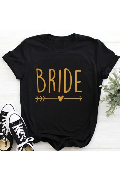 Pink Sky Ψηφιακό μπλουζάκι Bride Squad Plus Size