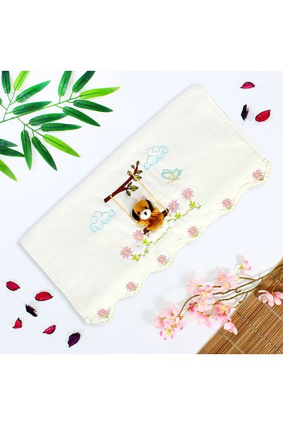 enex life 100% Cotton Towel with Dog Figure