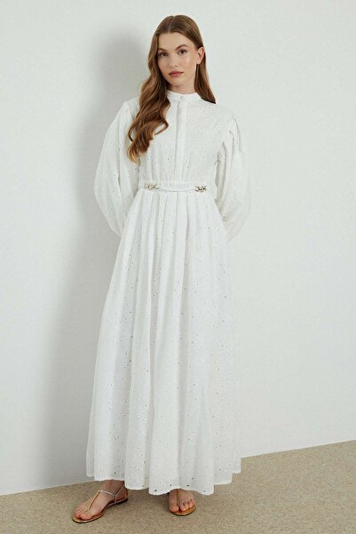 Hooopstore White Petit Brode Dress