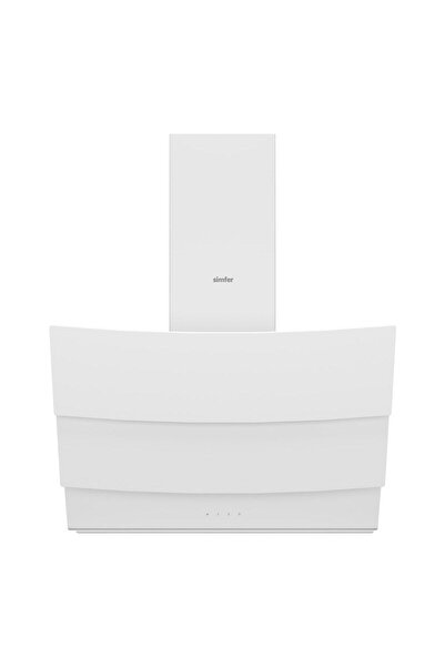 Simfer 8707 60 Cm Beyaz Eğik Dokunmatik Cam Davlumbaz