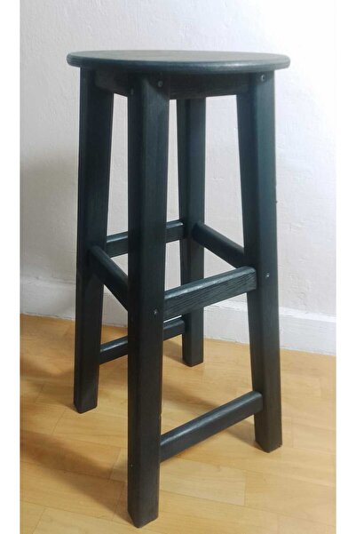 Arbre Ahşap Bar Taburesi-75 cm- ANTRASİT İskelet-  ANTRASİT Tabla