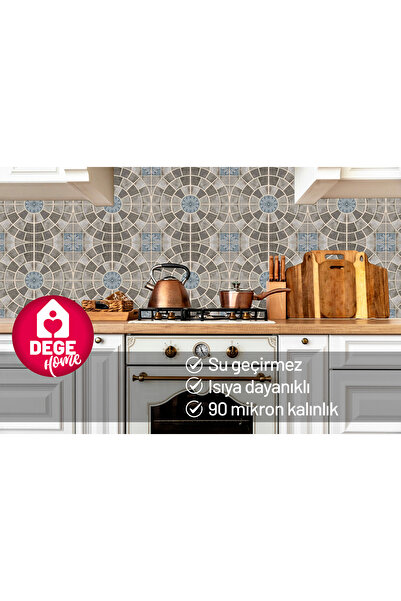 DEGE HOME Mutfak Tezgah Arası Desenli Yapışkanlı Folyo 65x200 cm