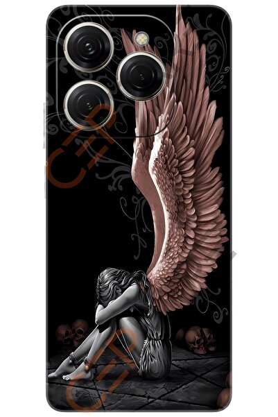 TECNO Spark 20 PRO (KJ6) Uyumlu Kılıf Desen Baskılı Silikon Enslaved Angel STK:654 CP-I7V69q5