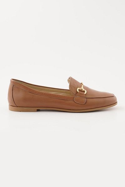 CZ London Genuine Leather Women's Loafer Casual Shoes with Metal Accessories