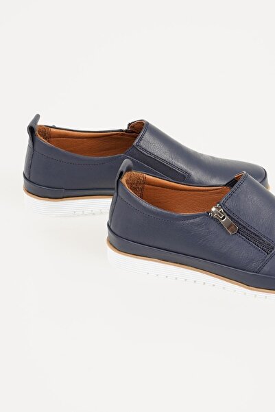 CZ London Genuine Leather Women's Casual Shoes Zippered Comfortable Sole