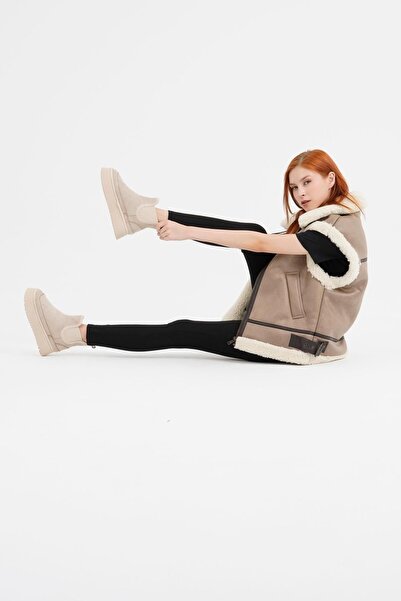 CZ London Women's Chelsea Boots Elastic Comfortable with Fur Inside