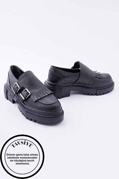 CZ London Genuine Leather Women's Moccasin Thick Soled Tassel Casual Shoes