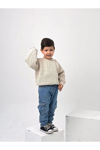 EYC BABY Stone Color Oversized Knitwear Sweater