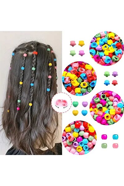 Eva&Rose 24 Colorful Hair Beads - Hair Braid and Ornament Clip