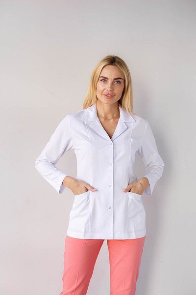 VAYVAYLI Cămașă Guler Jachetă Lungime Albă Femei Doctor Teacher Lab Coat