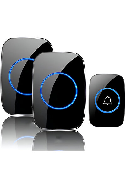 anaway shopping Kablosuz Kapı Zili 2 Alıcılı + 1 Zil Ledli Uzaktan Kumandalı ...