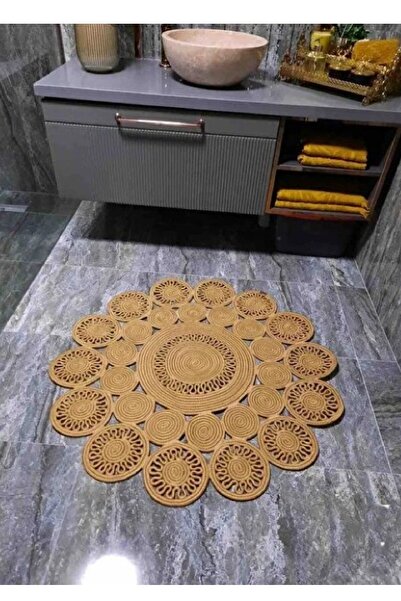 GNG Home Tekstil Trikot Papatya Model Kilim Paspas Natural