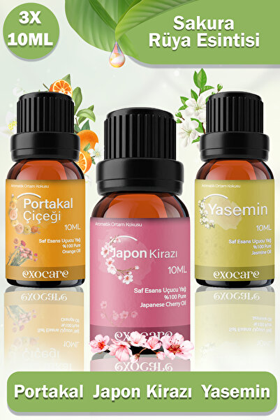 exocare Japonkirazı, Portakalçiçeği, Yasemin Esansiyel Buhurdanlık Kokus,oda ...