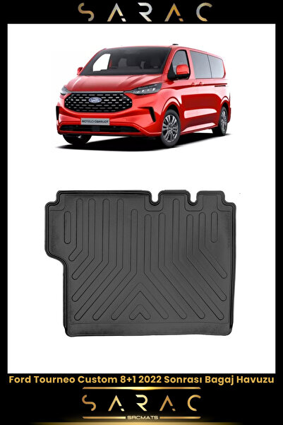 SRCMATS Ford Tourneo Custom 8 1 2024 Model Araca Özel 3d Bagaj Havuzu