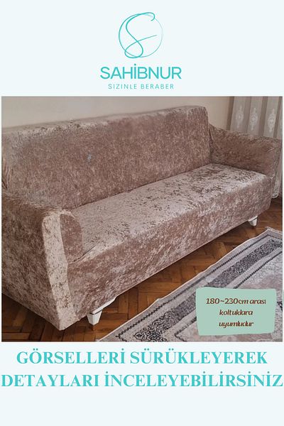 SAHİBNUR Кадифен диван, диван, калъф за разтегателен диван, калъф за диван, еластичен, еластичен, 3-местен, 1 брой