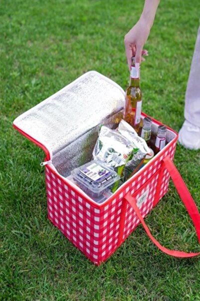 teknotrust 20-24,9 L Büyük Boy Termo Lüks Kırmızı Piknik Çantası Yalıtımlı Pl...