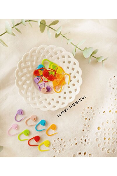 ilmekhobievi 50 Colored Plastic Safety Pins - Bowknot Definer