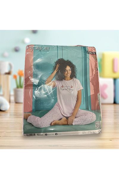 Pijamoni Σετ πιτζάμες μονό ζέρσεϊ με μακριά μανίκια - Τιμή καμπάνιας