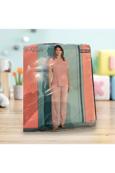 Pijamoni Σετ πιτζάμες μονό ζέρσεϊ με μακριά μανίκια
