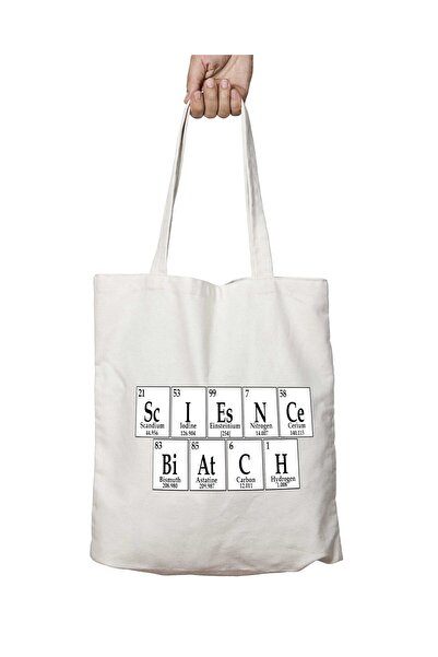 ART HEDİYE Science Biatch Washable Science Periodic Ruler - Shoulder Tote Bag...