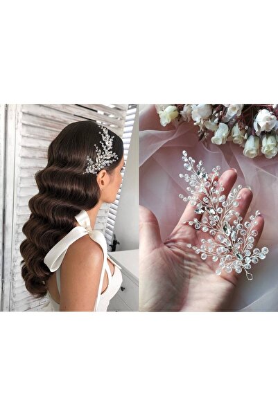 BBA TULLE STORE YANDAL  GELİN TACI KRİSTAL YAN MODEL GELİN TACI,GELİN SAÇ AKSESUARI GELİN TACI DÜĞÜN AKSESUARI