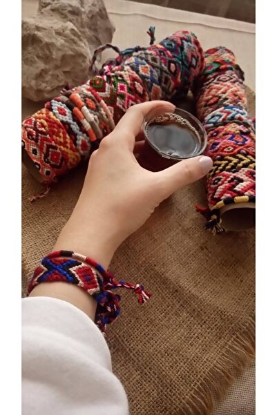 Şengül 2'li Set El Emeği Ip Örgü Magrome Bileklik