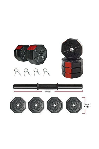 TAN SPOR 20 Kg (4X5KG) Dambıl - Kısa Bar - Ağırlık - Vücut Geliştirme Fitness...