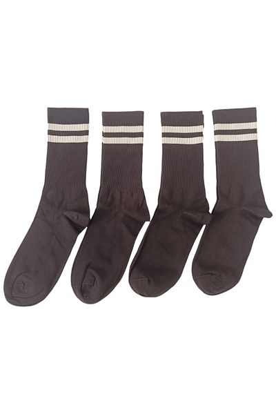 stellare Unisex Tennis Model College χωρίς ραφή ριγέ κάλτσες Premium 4 τεμαχίων