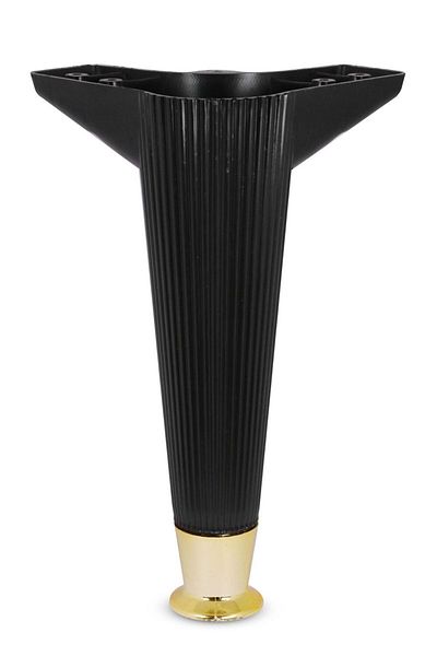 Badem10 Picioare Consolă 22 Cm - Mobilier Aur Negru Canapea Fotoliu Picioare Unitate Tv