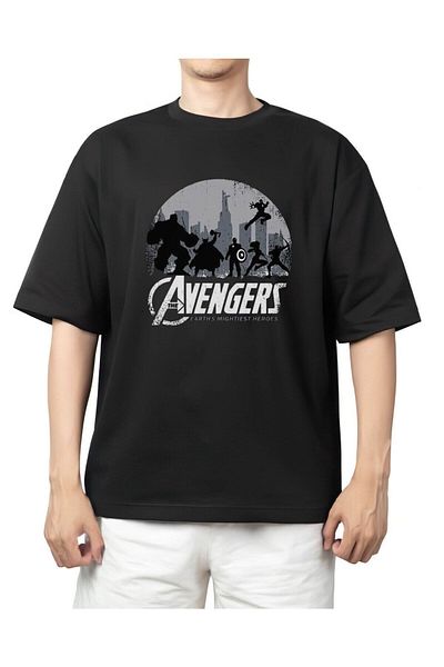Pisa Art MARVEL AVENGERS Μπλουζάκι Unisex Oversize με στάμπα - 100% βαμβάκι
